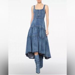 Alice + Olivia Blue High Low Dress